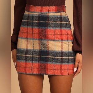 Lulu’s EUC Mad for Plaid Mini Skirt